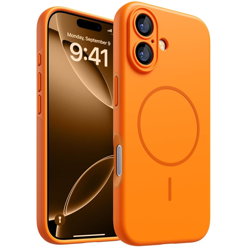 Phone Cases Orange - Orange for IPhone17 Silicone Soft Magnetic