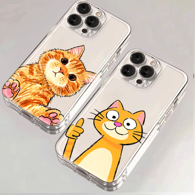 Cute Cartoon Orange Cat Patter - огляд і ціна Phone Cases Orange