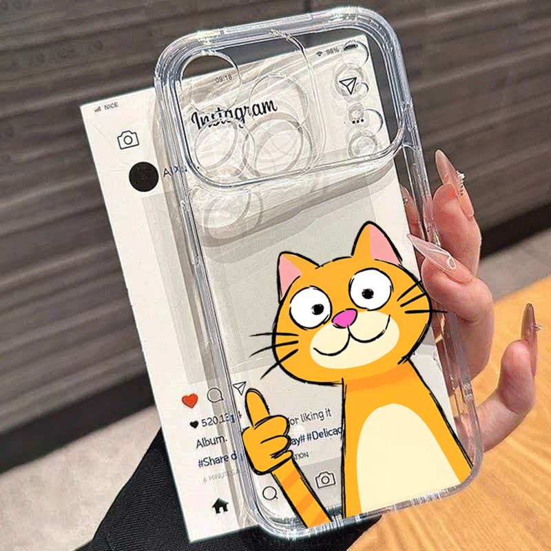 Cute Cartoon Orange Cat Patter - огляд і ціна Phone Cases Orange