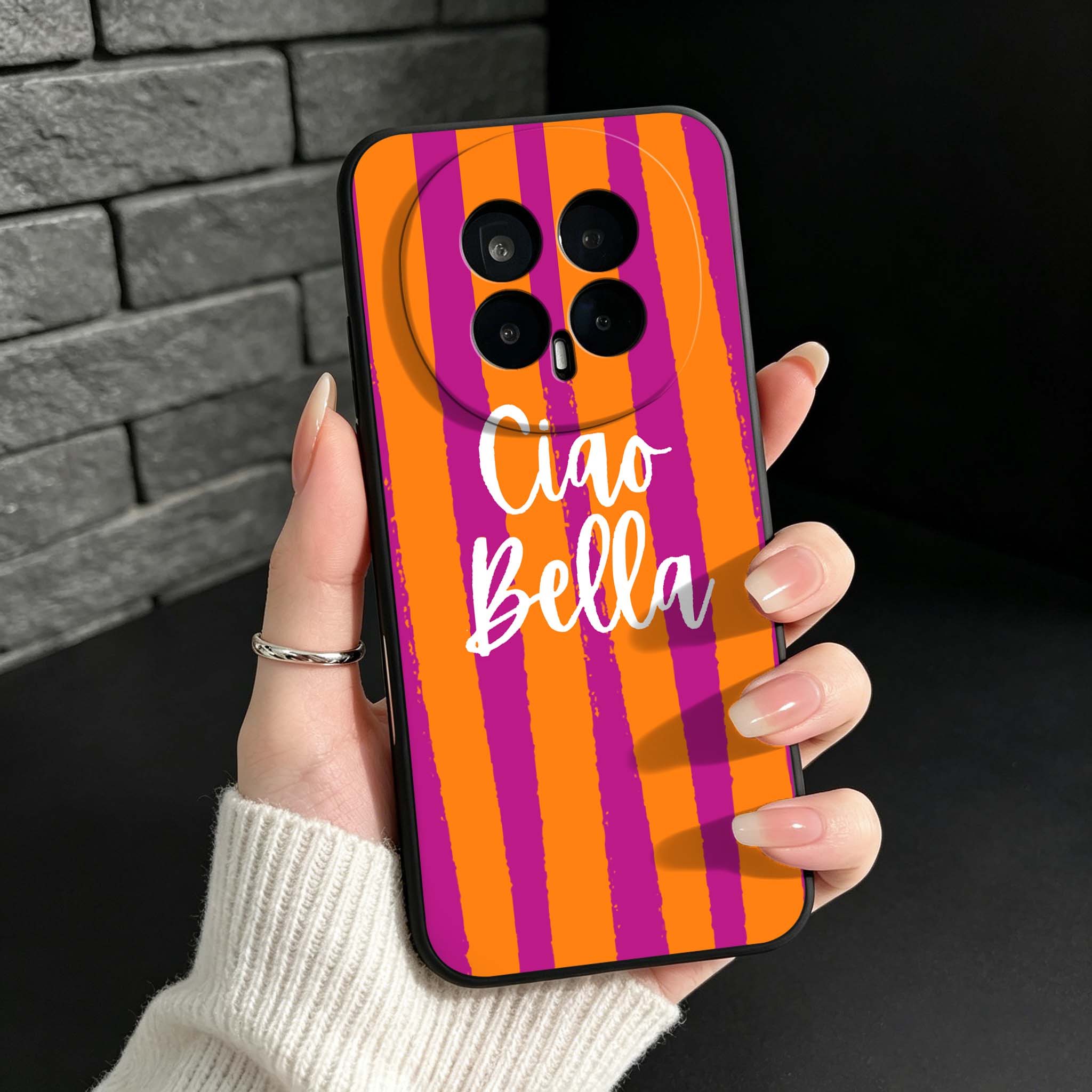 Orange Striped Minimalist For  - огляд і ціна Phone Cases Orange