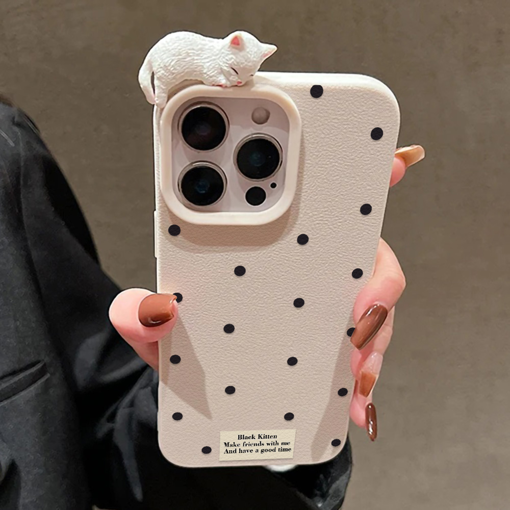 Cute 3D Cat Dot Case For iPhon - огляд і ціна Phone Cases Cute Iphone 13