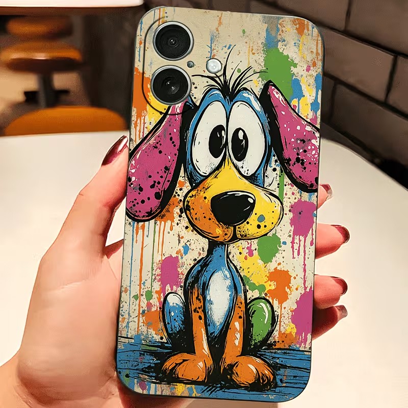 Graffiti Colored Puppy TPU Pho - огляд і ціна Phone Cases Popular