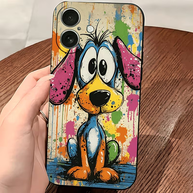 Graffiti Colored Puppy TPU Pho - огляд і ціна Phone Cases Popular