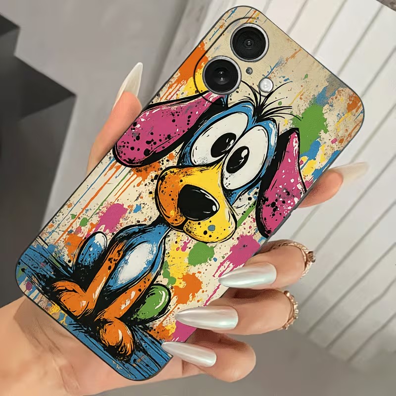 Graffiti Colored Puppy TPU Pho - огляд і ціна Phone Cases Popular