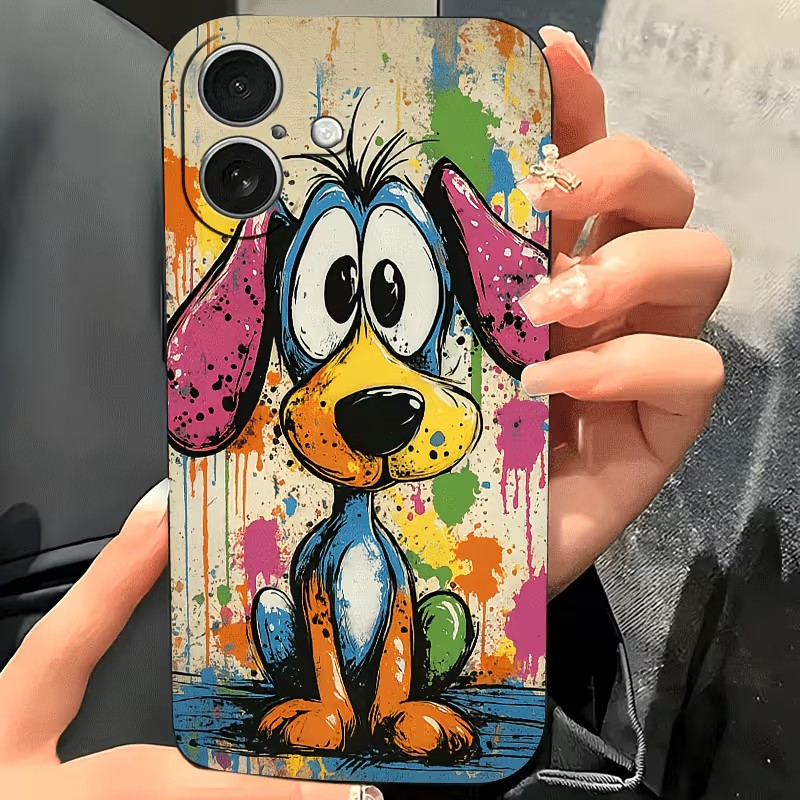 Graffiti Colored Puppy TPU Pho - огляд і ціна Phone Cases Popular