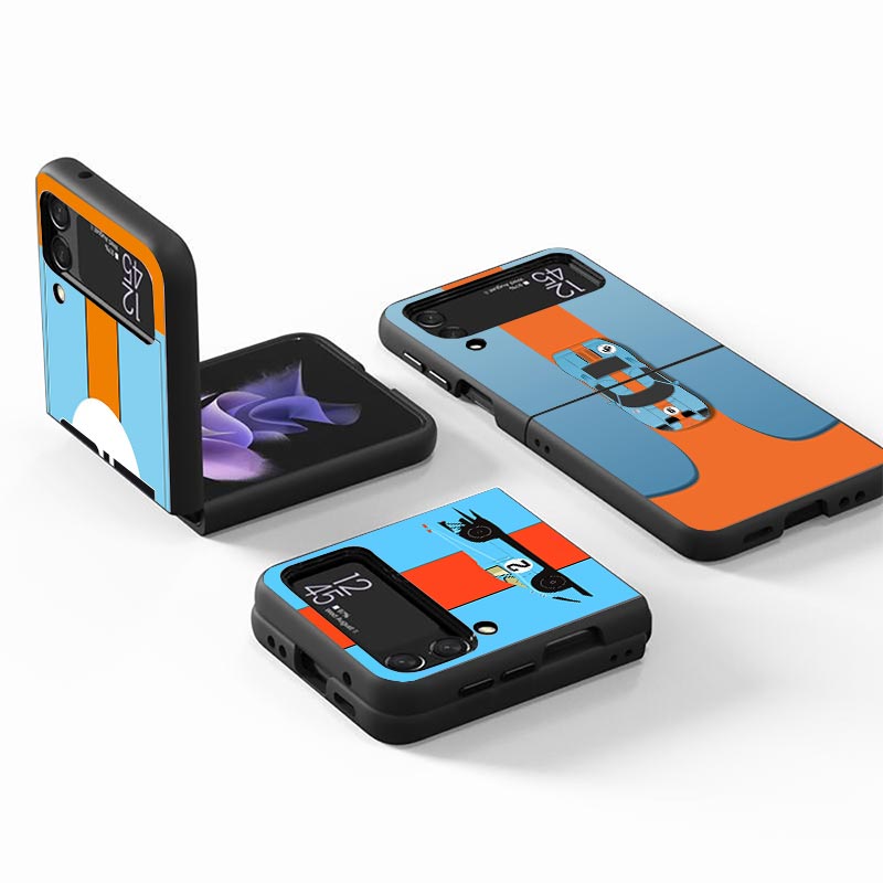 Car Blue Orange Stripe Z Flip  - огляд і ціна Phone Cases Orange