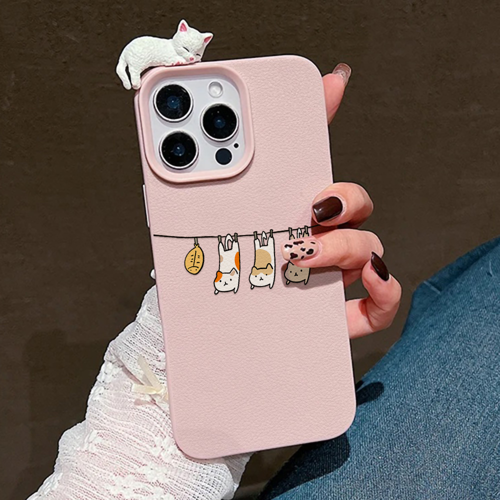 3D Cute Cartoon Cat Leather Ca - огляд і ціна Phone Cases Cute Iphone 13