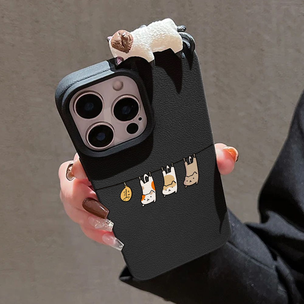 3D Cute Cartoon Cat Leather Ca - огляд і ціна Phone Cases Cute Iphone 13