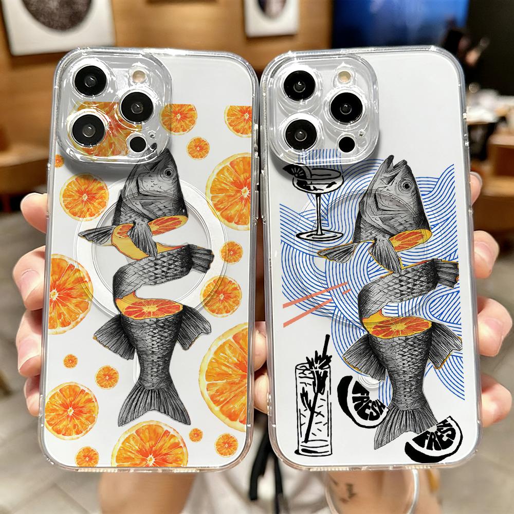 Orange Tide Fish Club Phone Ca - огляд і ціна Phone Cases Orange