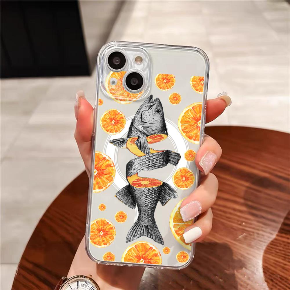 Orange Tide Fish Club Phone Ca - огляд і ціна Phone Cases Orange