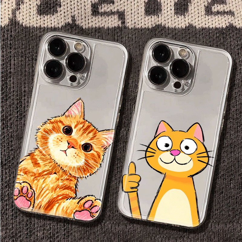 Cartoon Orange Cat Phone Case  - огляд і ціна Phone Cases Orange