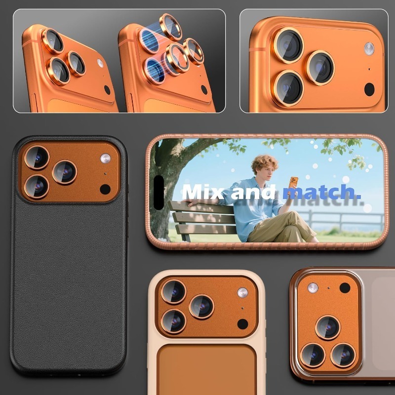 Orange Metal Glass Camera Lens - огляд і ціна Phone Cases Orange
