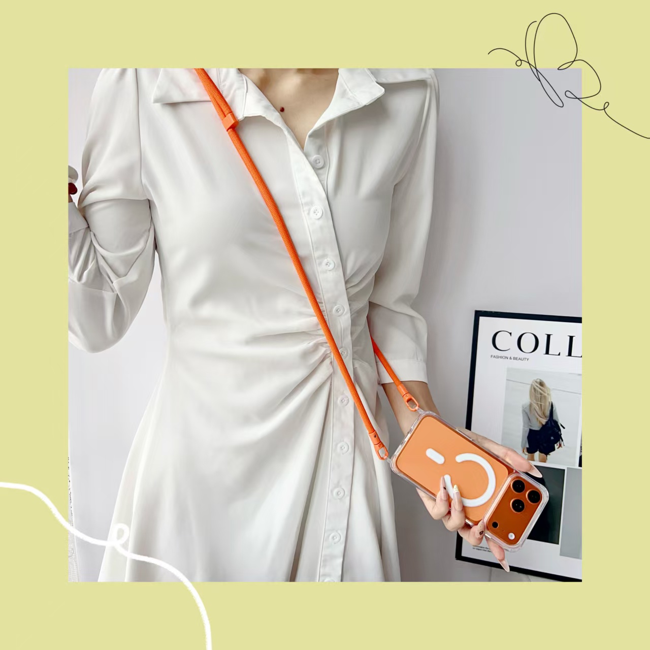 Strap Magnetic Case For iPhone - огляд і ціна Phone Cases Orange