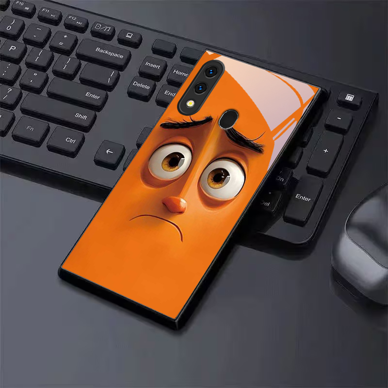 Pouty Orange Buddy Black Glass - огляд і ціна Phone Cases Orange